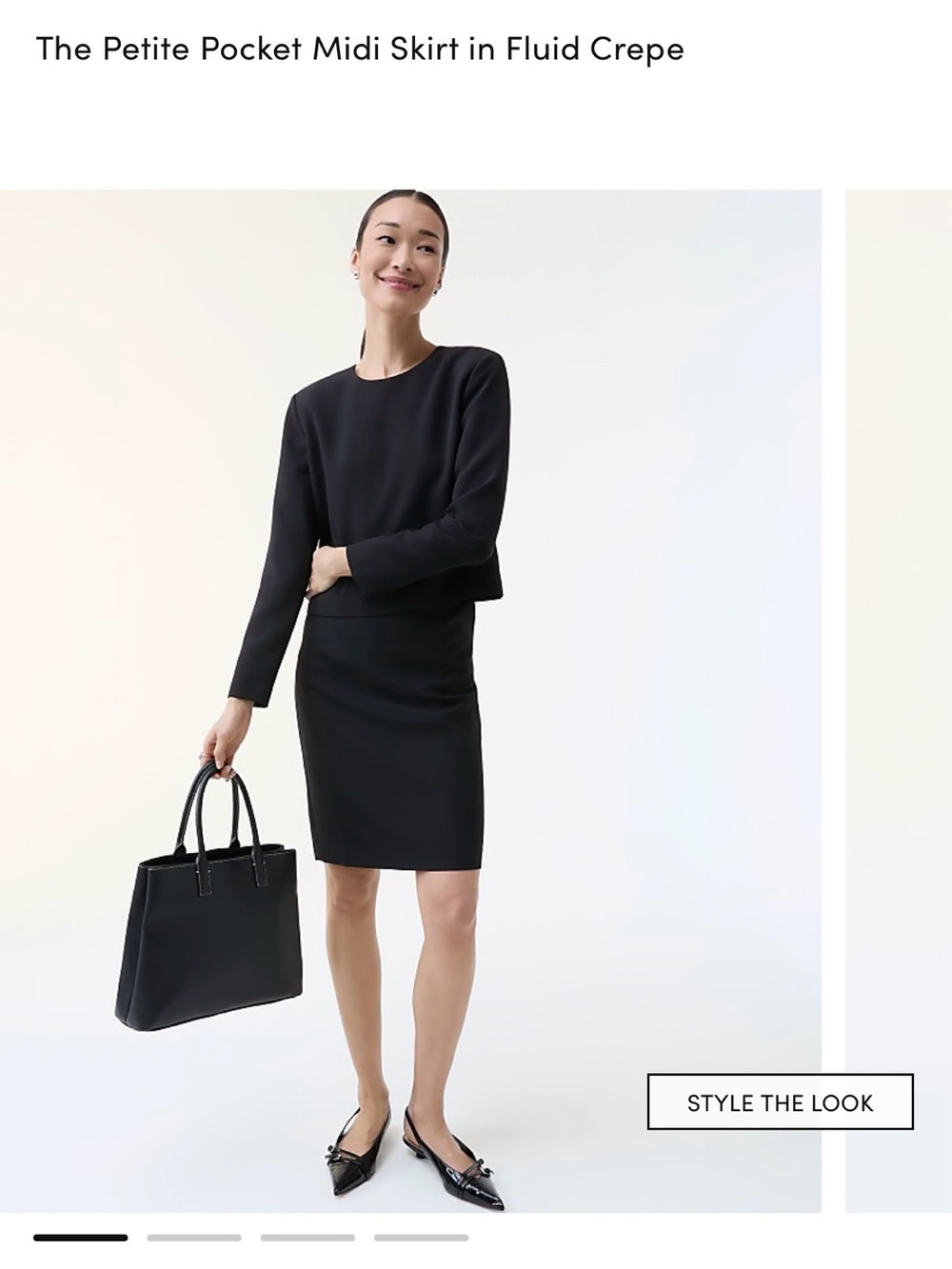 Ann Taylor Black Midi Skirt with Sleek Silhouette